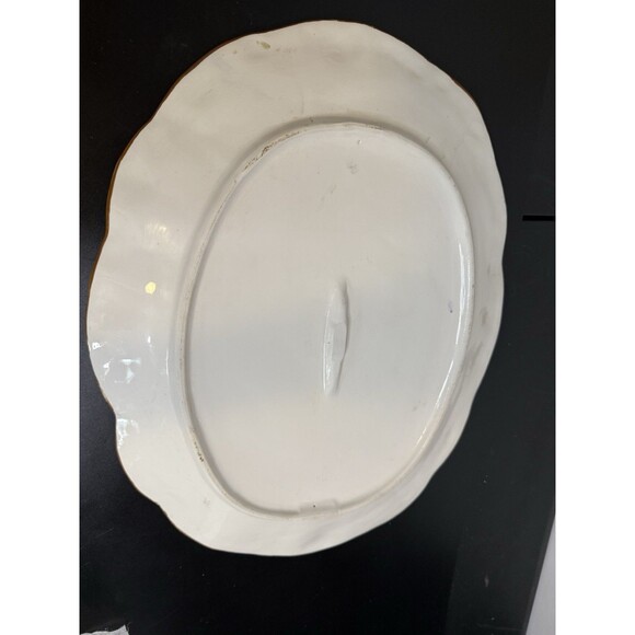 Vintage New Wang's International Fruit and Turkey Embossed Platter - Picture 5 of 6